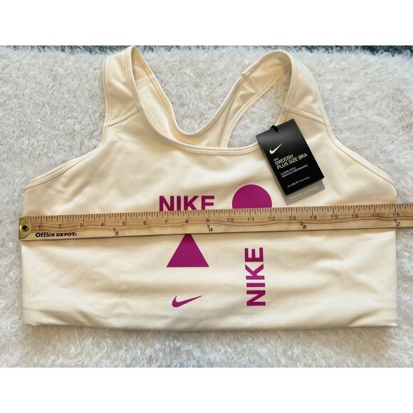 Nike Swoosh Women's Plus Size Bra Medium Support Cream Sz 2X New WT - Picture 4 of 12